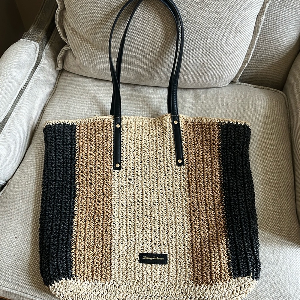 Tommy Bahama Raffia straw tote